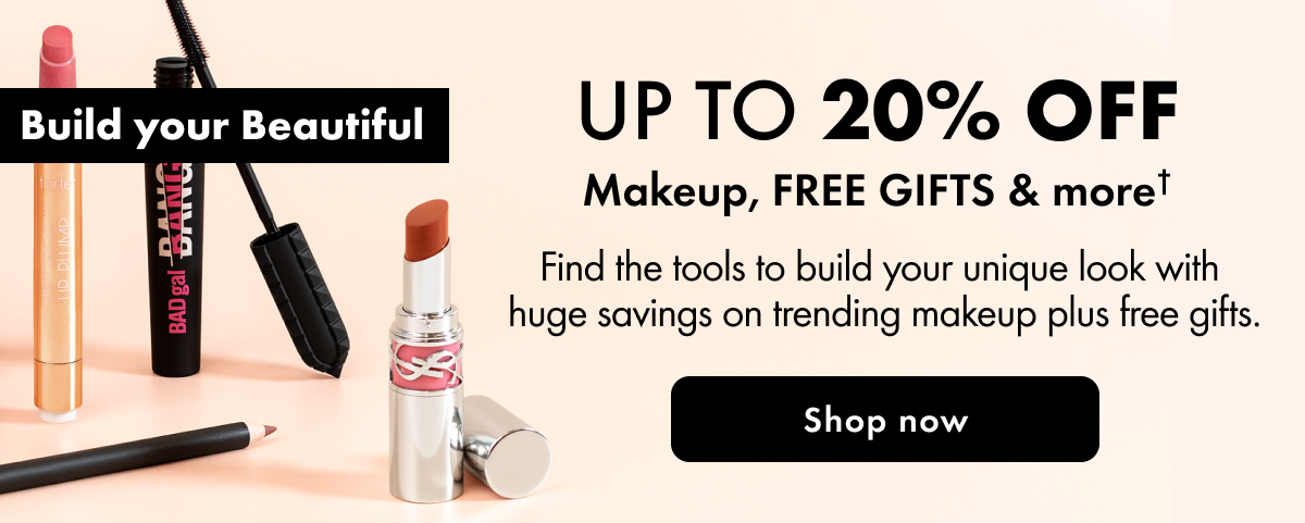 Up to 20% off makeup