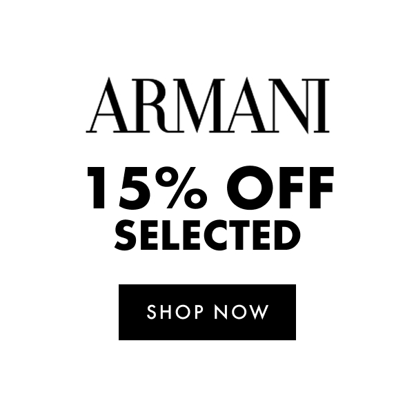 Armani 15% off selected