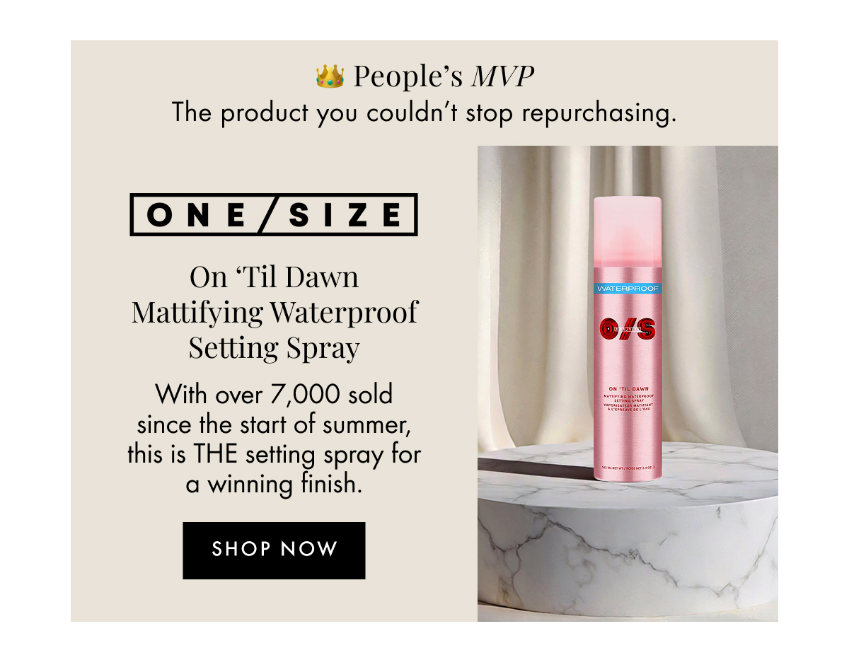 ONE/SIZE On 'Til Dawn Mattifying Waterproof Setting Spray 