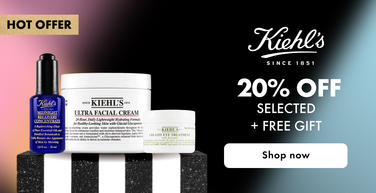 Kiehls | 20% off selected + free gift