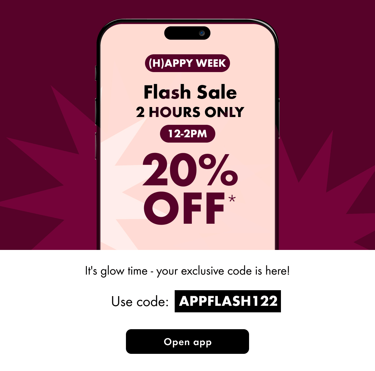 12-2pm | 20% Off