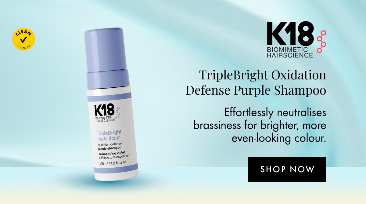 K18 Biomimetic Hairscience TripleBright Oxidation Defense Purple Shampoo