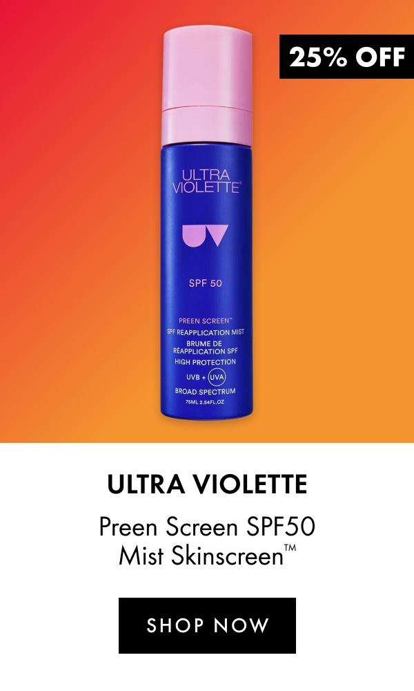 Ultra Violette Preen Screen SPF50 Mist Skinscreen™