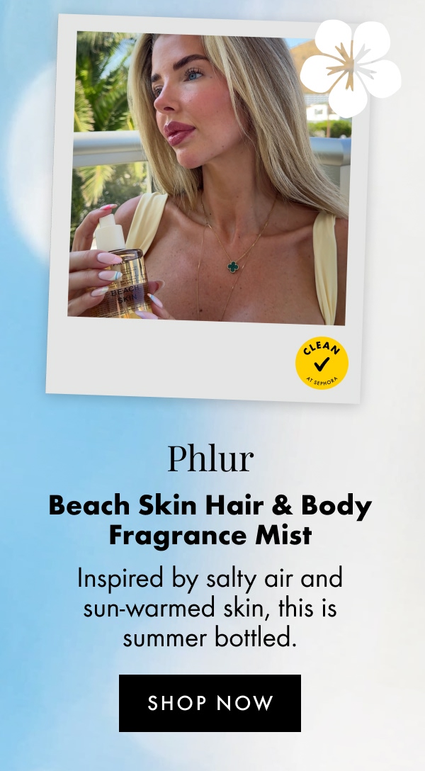 Phlur Beach Skin Hair & Body Fragrance Mist