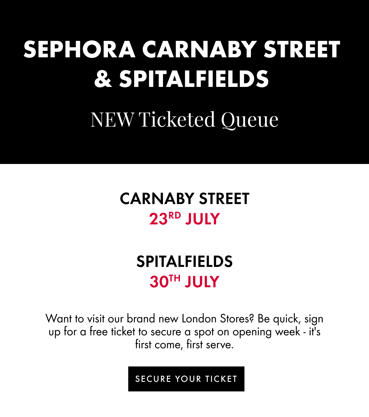 Sephora Carnaby Street & Spitalfields 