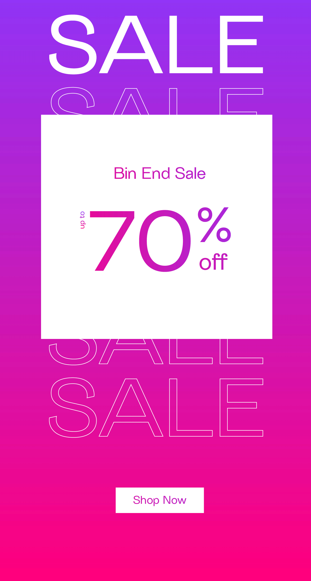 Bin End! *MAJOR* markdowns, this way 👉👉 Harry Hall