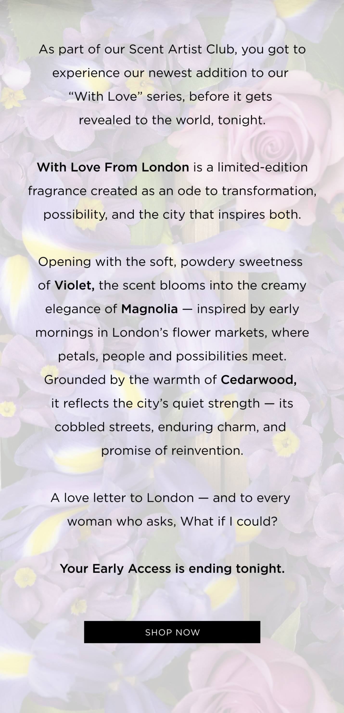 As part of our Scent Artist Club, you got to experience our newest addition to our 