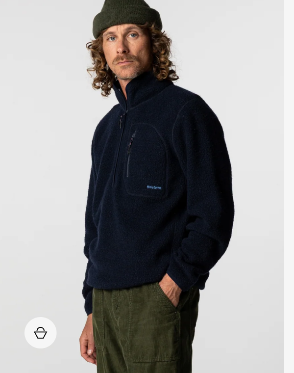 Men's Portell Wool 1/4 Zip Fleece | Finisterre