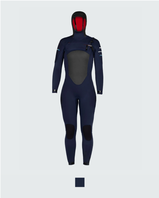Women's Nieuwland 5.5/4.5mm Yulex® Chest Zip Hooded Wetsuit | Finisterre