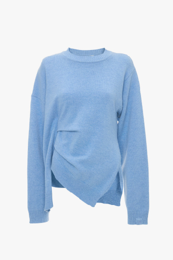 Blue gathered jumper 