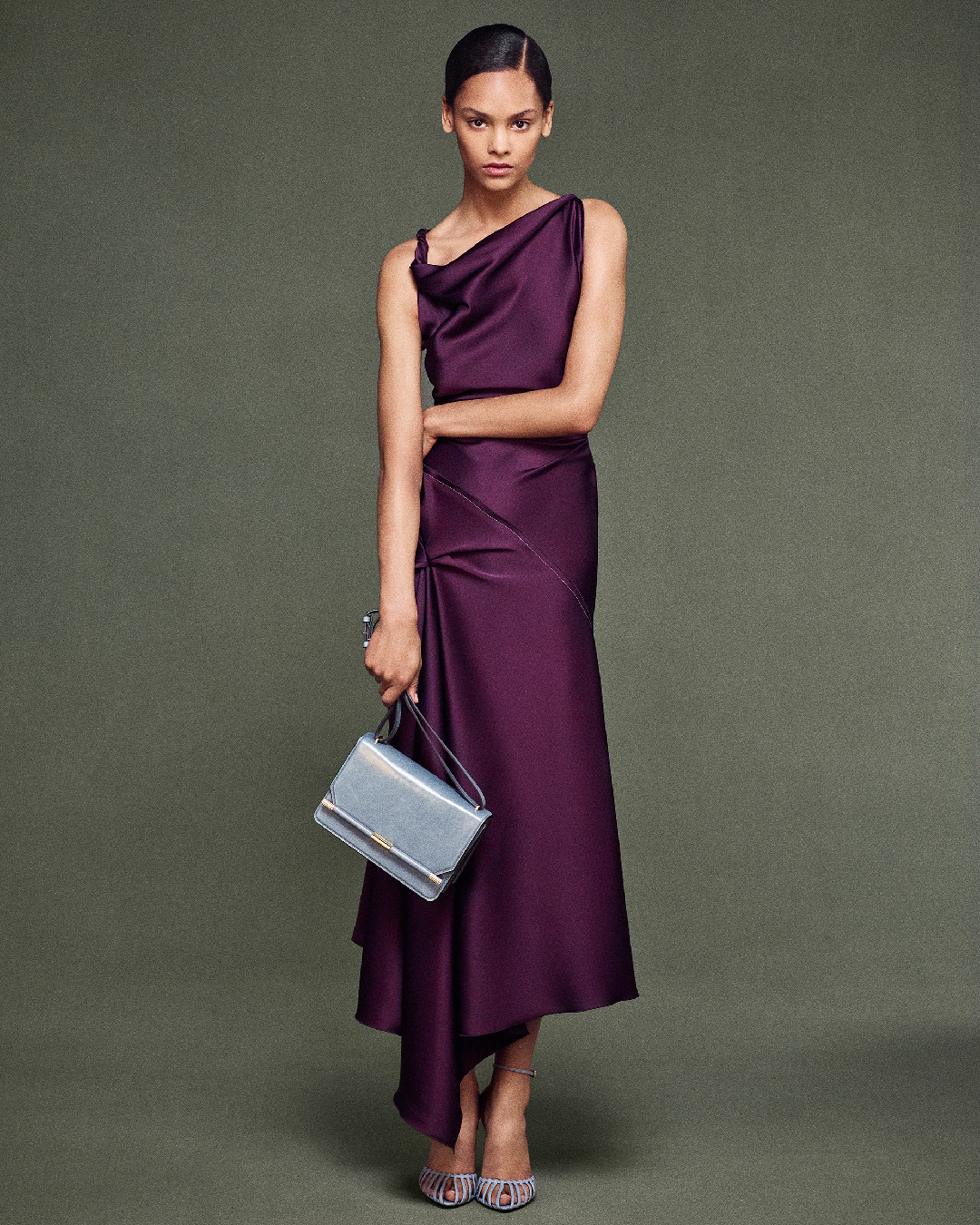 Women in purple dress