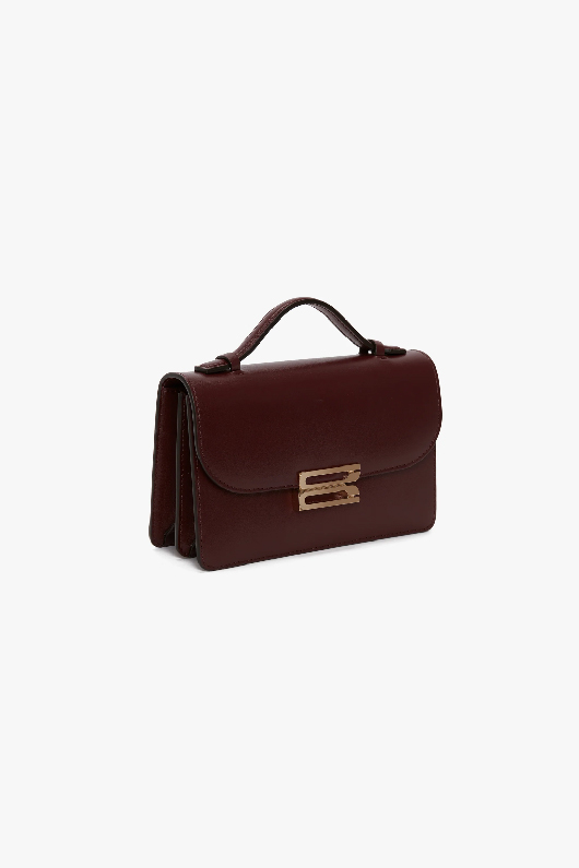 Mini Dorian Bag In Burgundy Smooth Leather