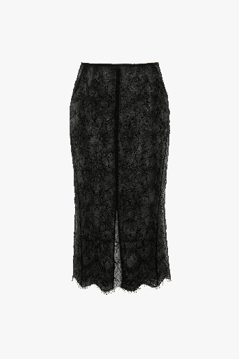 Lace black pencil skirt 