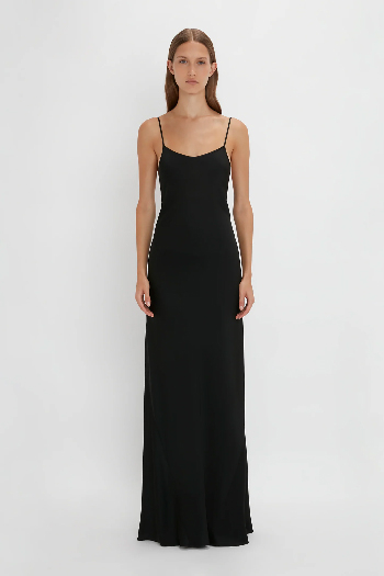 Black maxi cami dress