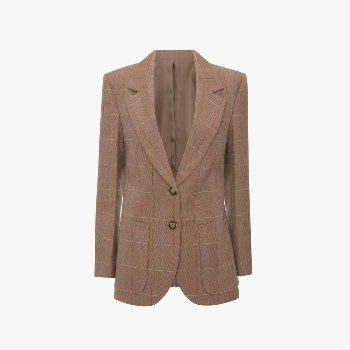 Brown check jacket 