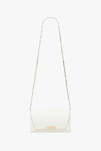 Wallet On Chain In White Leathe