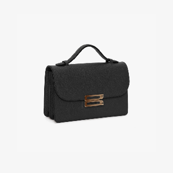 Black mini bag with b buckle detail 