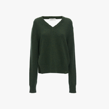 Green v-neck jumper 