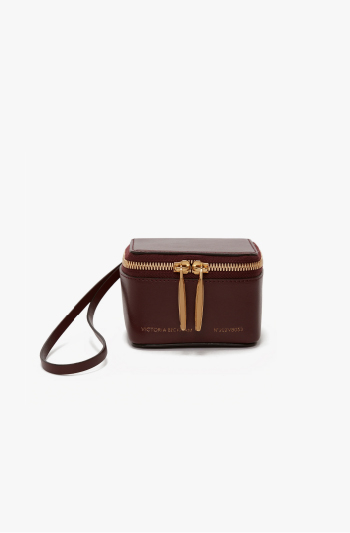 Burgundy micro vanity bag 