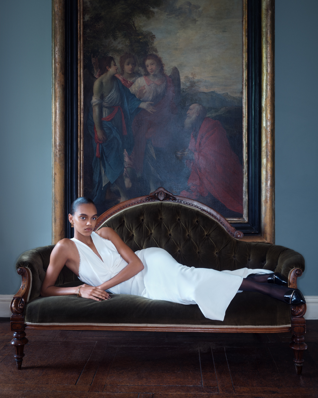 Women in white gown 