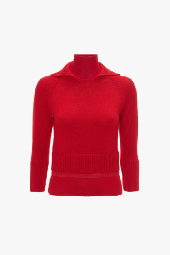 Red double layer jumper 