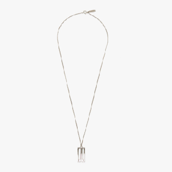 Silver b frame necklace 