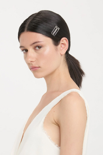 Silver hair clip 