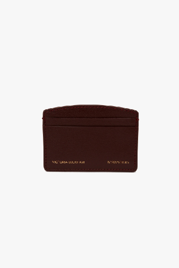 Exclusive Victoria Card Holder In Burgundy Leather
