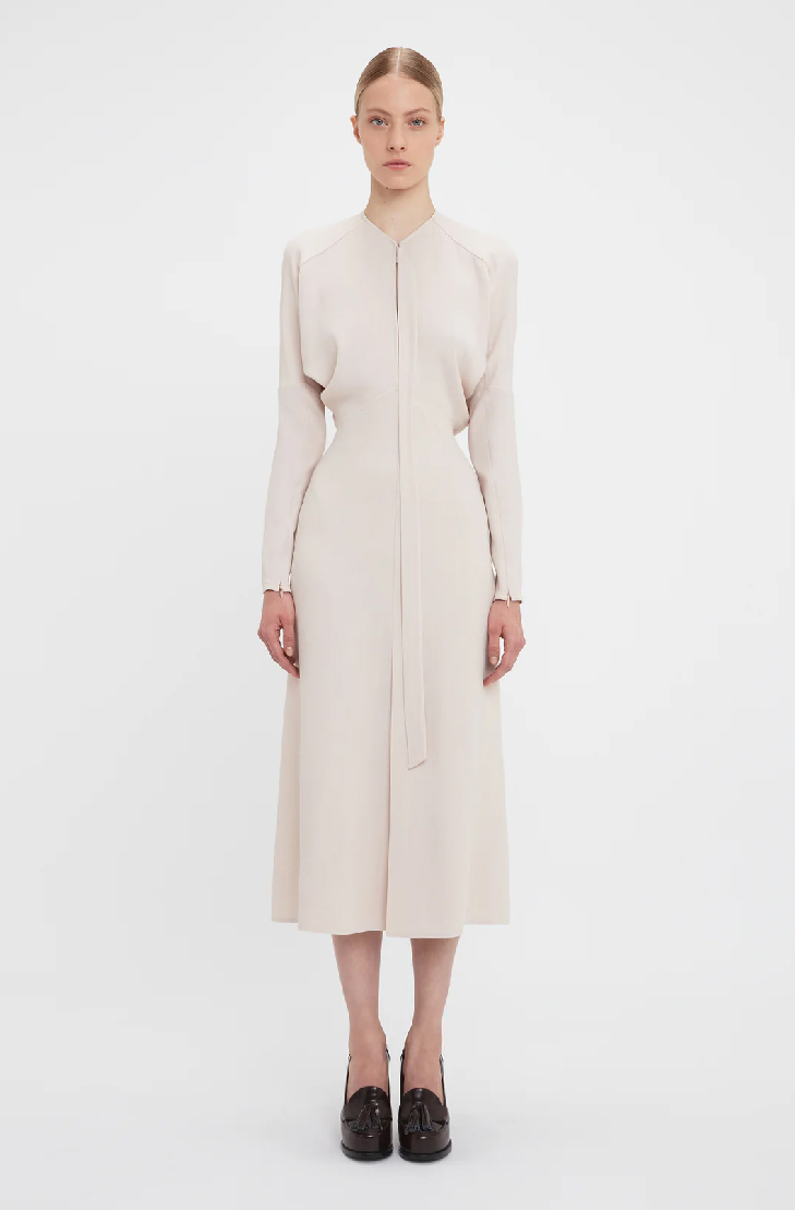 Exclusive Keyhole Dolman Midi Dress In Primrose