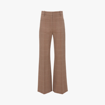 Brown check trousers