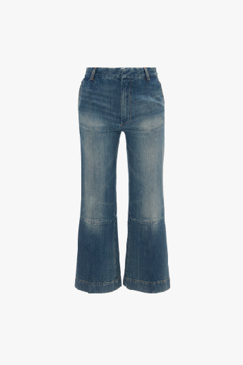 Cropped kick jeans 