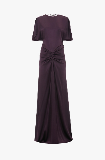 Fig maxi gathered waist dress 