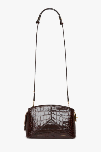 Dark brown victoria crossbody bag 