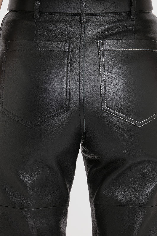 Black leather alina trouser 