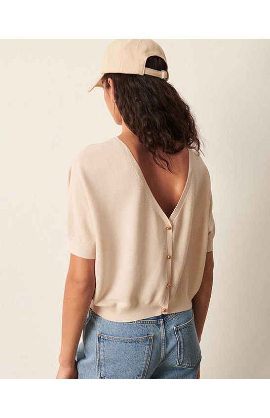 basem cardigan on-model