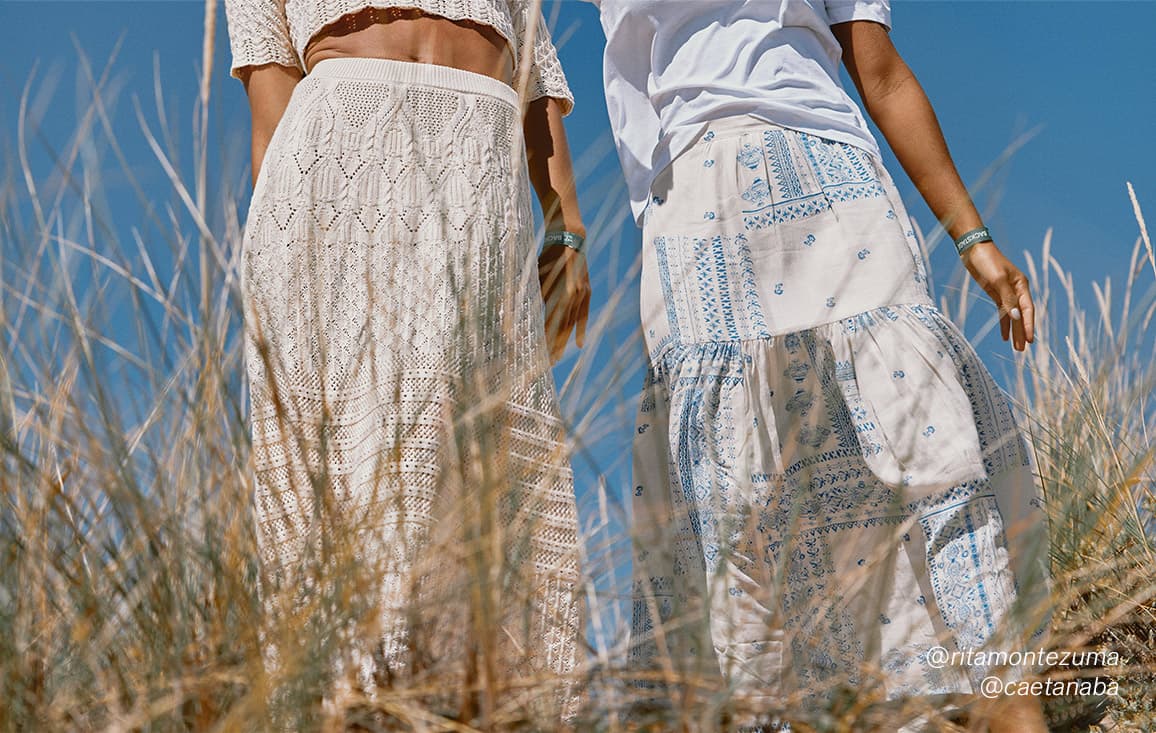 jena skirt and ionder skirt on-model