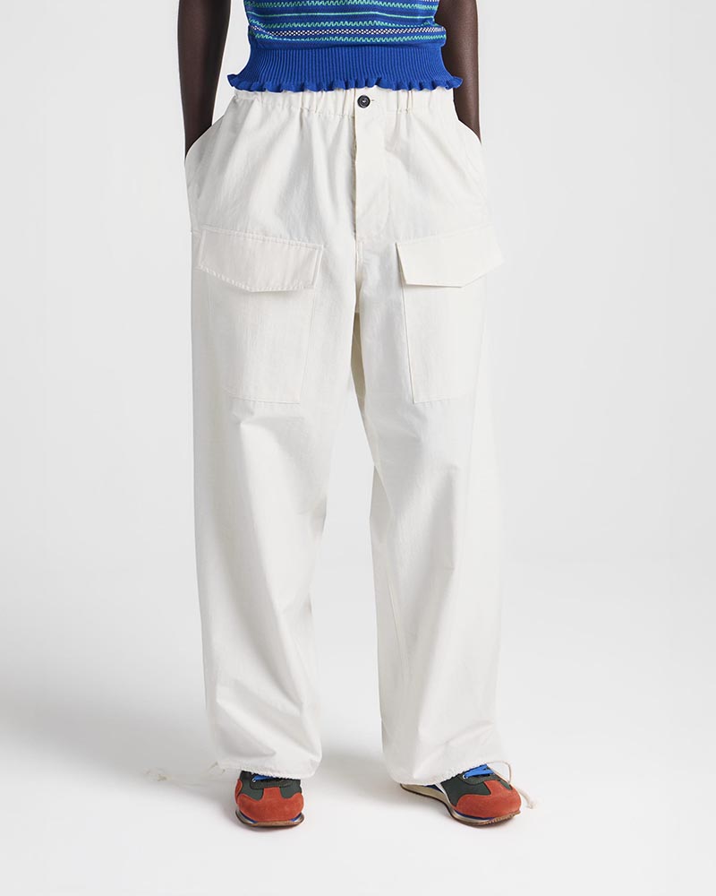 White Parachute Pants