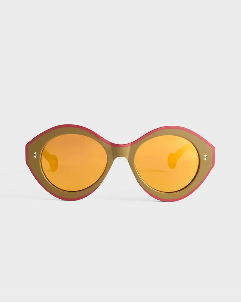 Jwa07 bumper sunglasses in khaki & bordeaux
