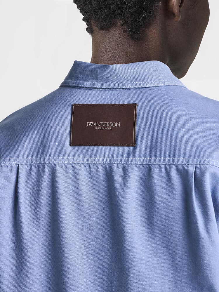 Womens oversized shirt in french blue
