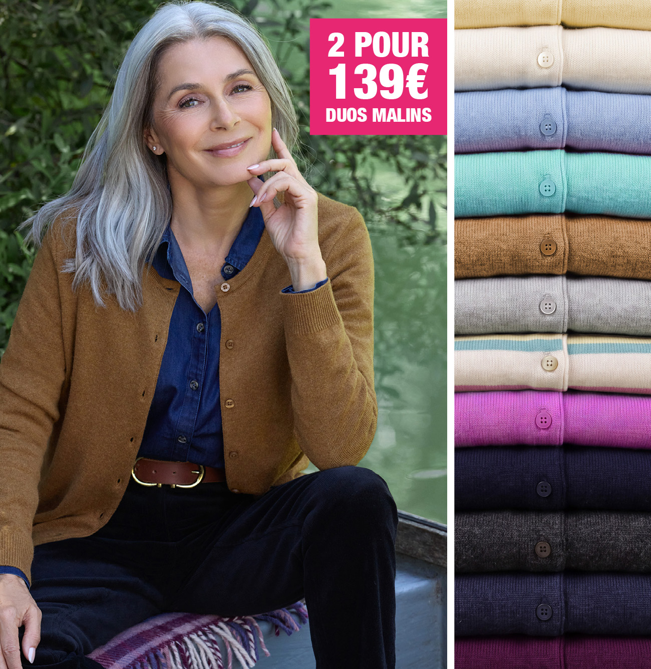 Cardigan classique à col rond - Femme - Cachemire & Mérinos