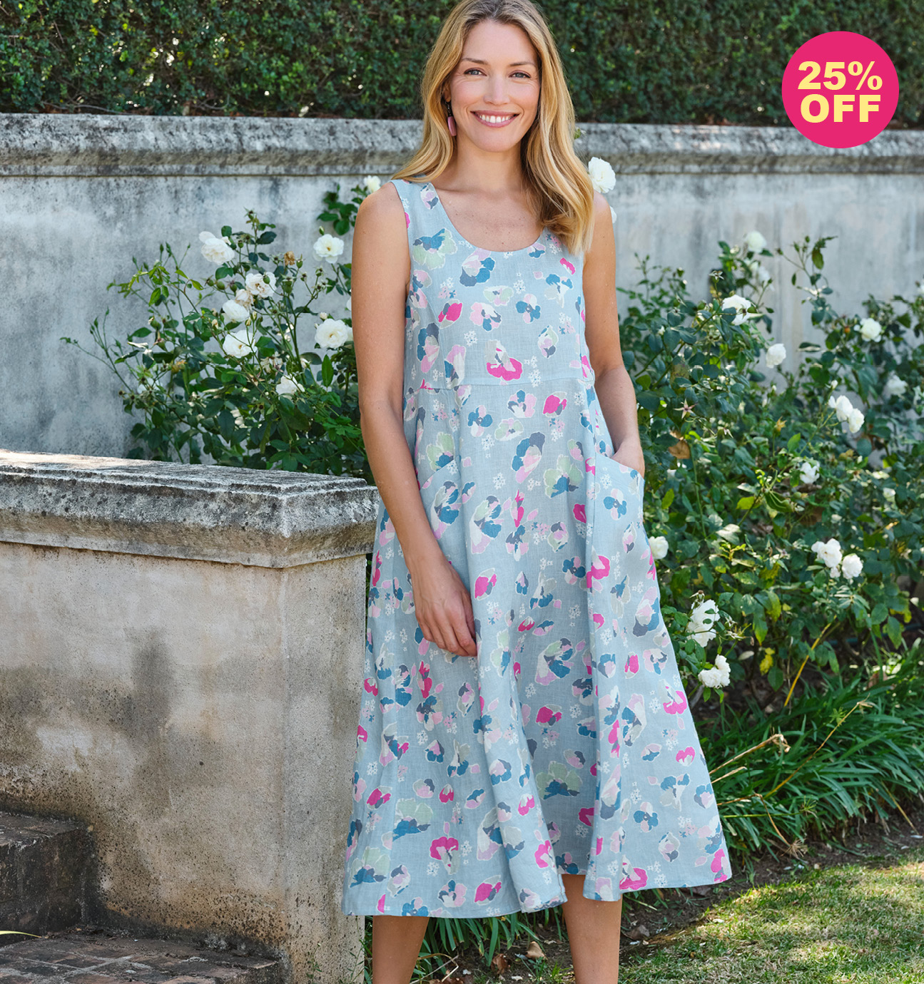 Womens Pocket Pinafore Dress