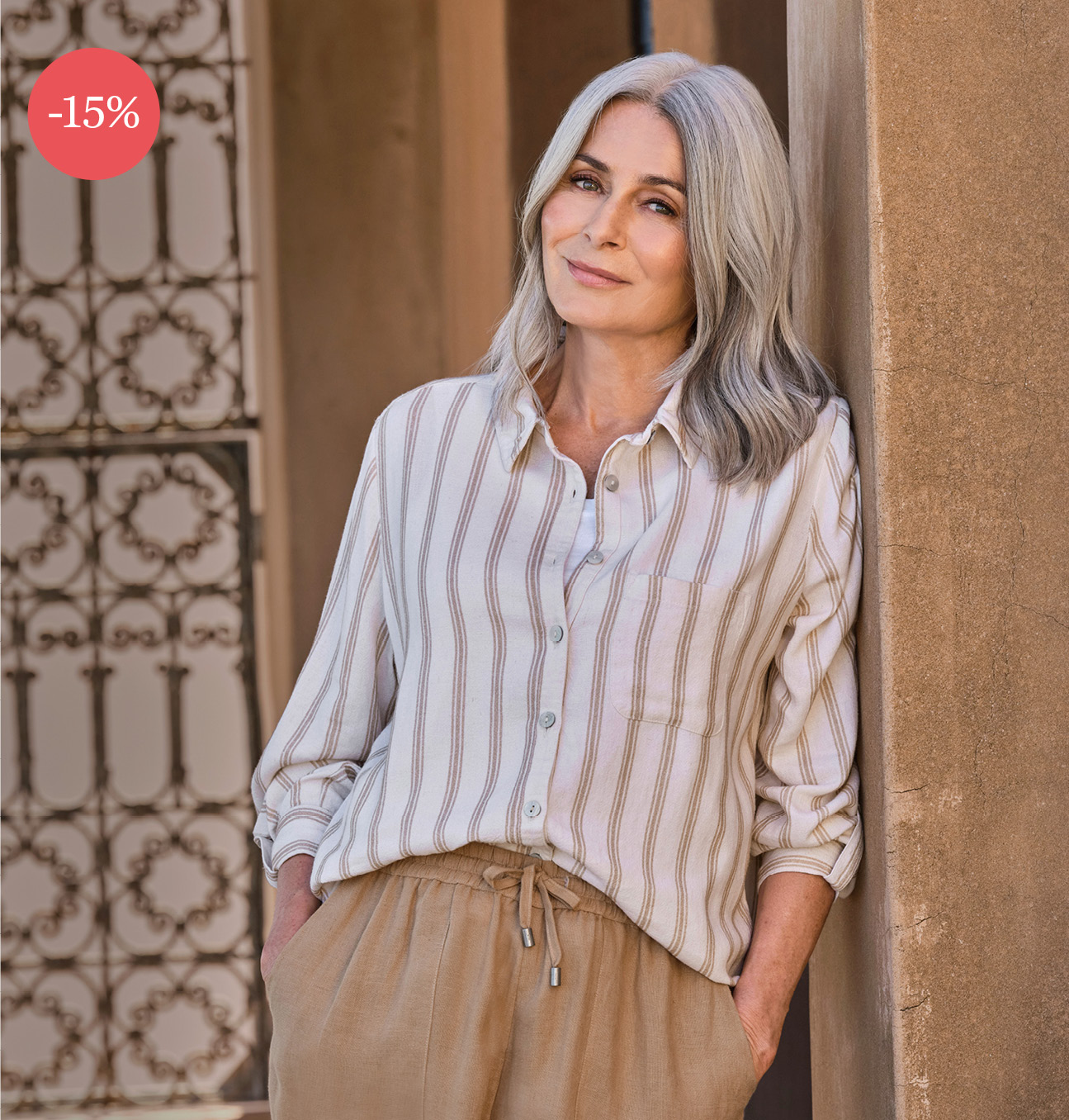 Chemise en mélange de lin