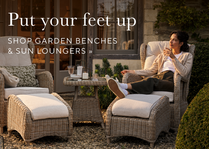 Put your feet up - shop garden benches and sun loungers