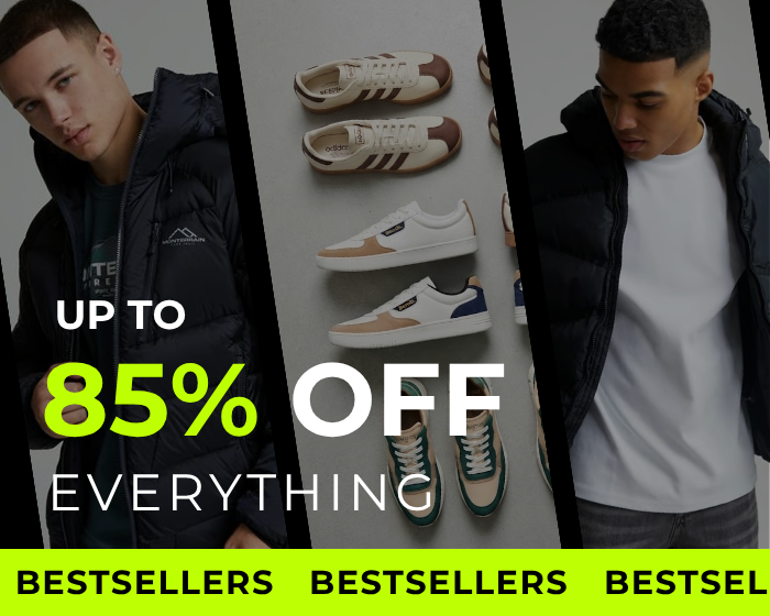 UP TO 85% OFF EVERYTHING BESTSELLERS 