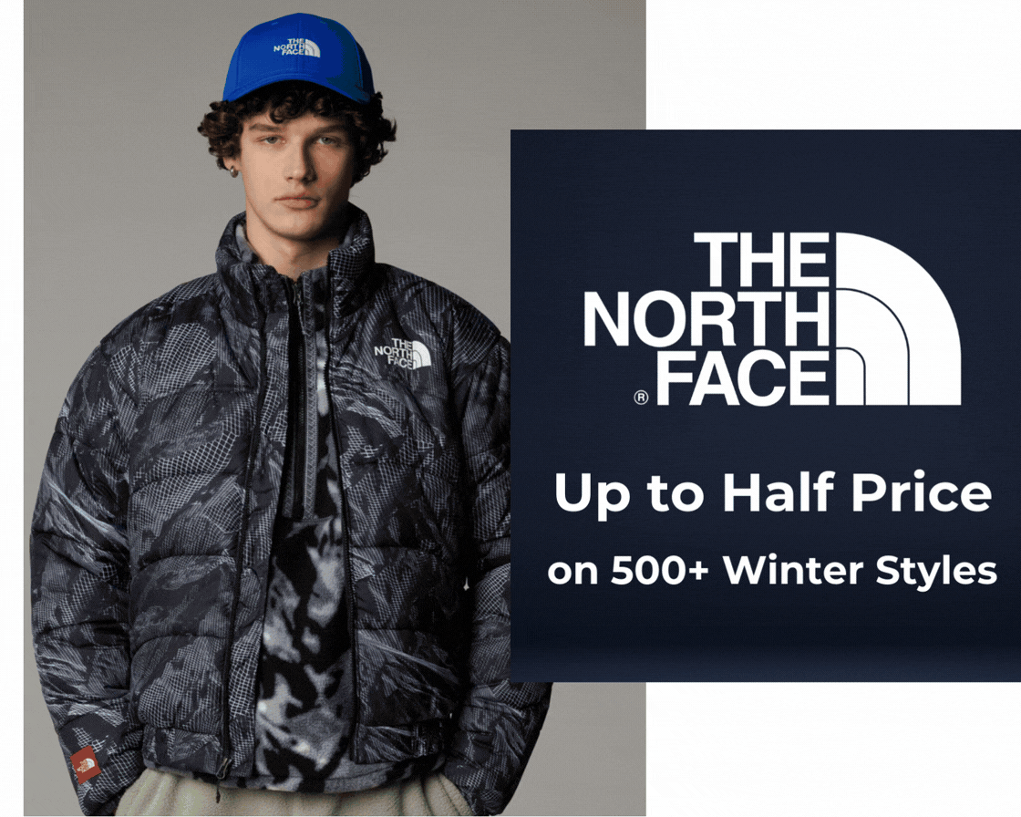 THE NORTH FACE UP TO HALF PROCE ON 500+ WINTER STYLES