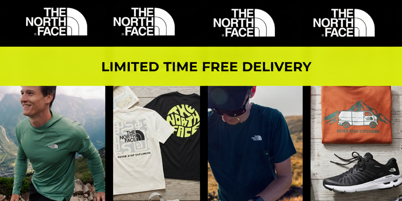 FREE DELIVERY ON THE NORTH FACE - LIMITED TIME ONLY | CODE FREEDEL