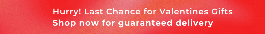 HURRY! LAST CHANCE FOR VALENTINES GIFTS SHOP NOW FOR GUARANTEE DELIVERY 