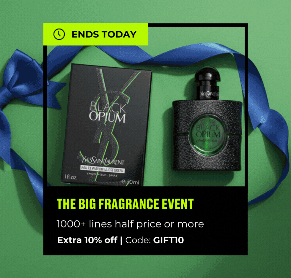 "THE BIG FRAGRANCE EVENT 1000+ LINES HALF PRICE OR MORE +EXTRA 10% OFF. CODE:GIFT10 "
