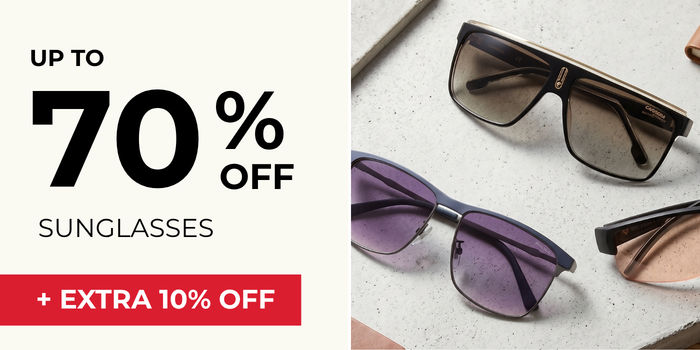 UP TO 70% OFF SUNGLASSES +EXTRA 10% OFF CODE: JUNE10