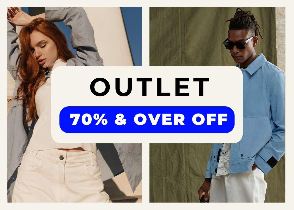 OUTLET 70% % OVER OFF